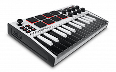 Akai Pro MPK Mini MK3 W миди клавиатура с уменьшенными клавишами, цвет белый с черной клавиатурой