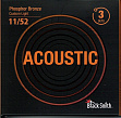 BlackSmith Phosphor Bronze Custom Light 11/52 3 Sets  струны для акустической гитары, 11-52, фосф бронза, 3 пачки