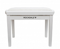 Rockdale Rhapsody 100 White деревянная банкетка высотой 49см, цвет корпуса белый, сиденье кожзам белый