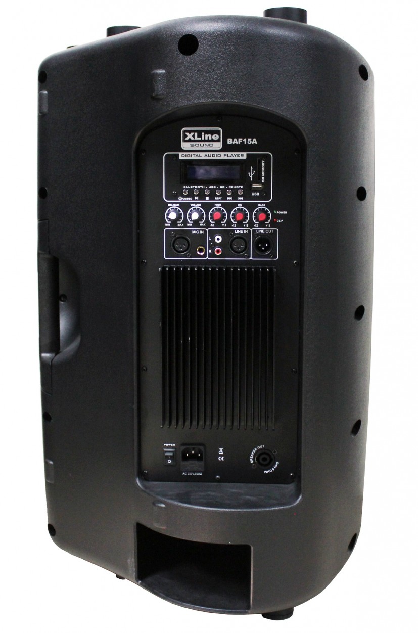 XLine BAF-15A акустическая система активная, динамик 15" с USB/SD/Bluetooth/FM