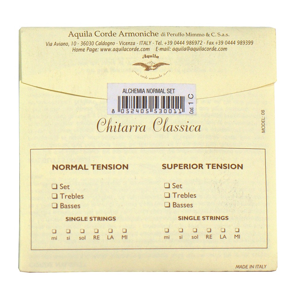 Aquila 1C-ALCN струны для классической гитары, нормальное натяжение.