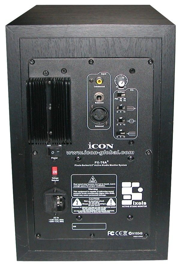 iCON PX-T6A G2  активный двухполосный аудио монитор ближнего поля для звукозаписи и вещания