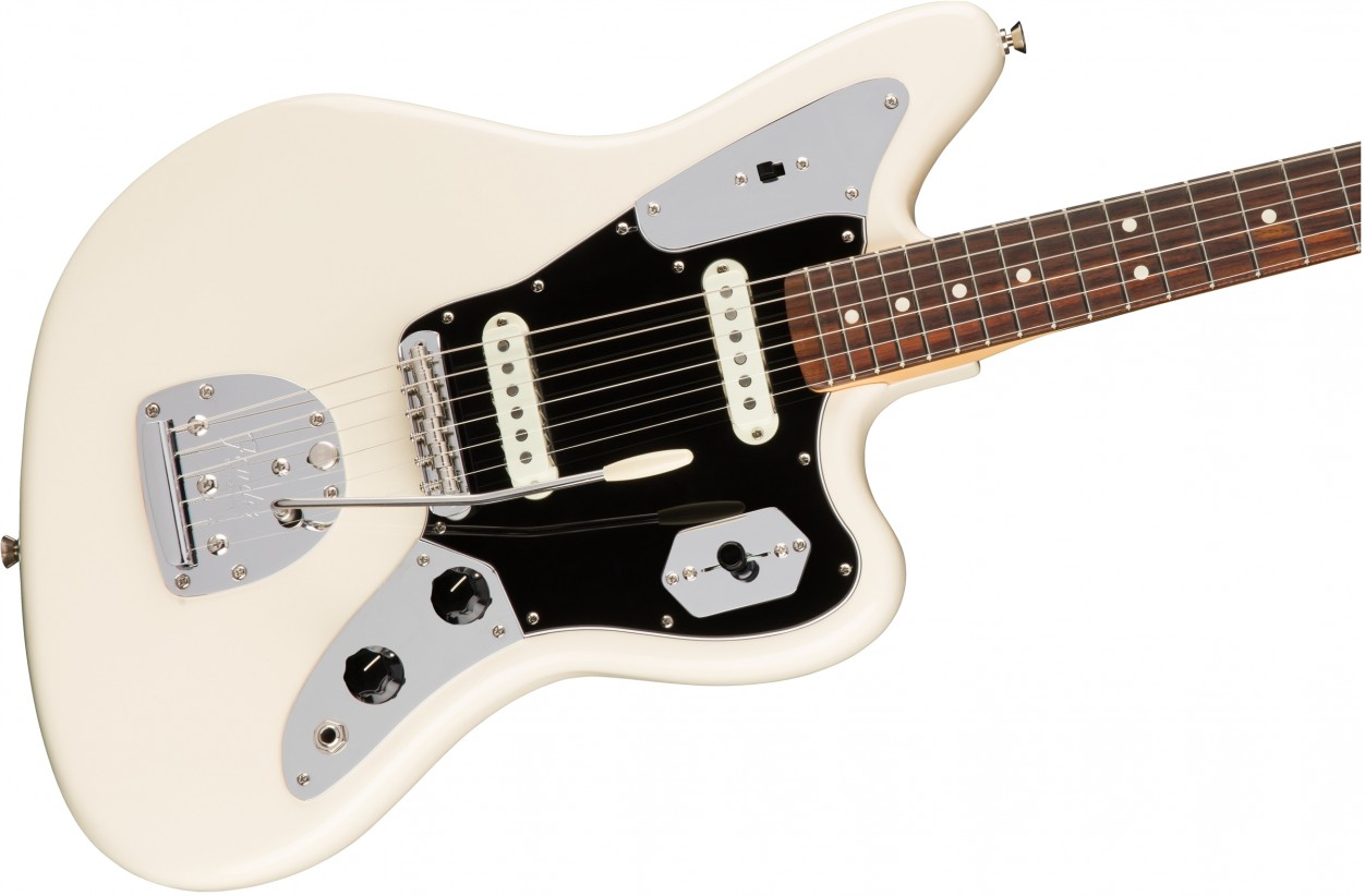 Fender AM Pro Jaguar RW OWT электрогитара American Pro Jaguar, цвет белый
