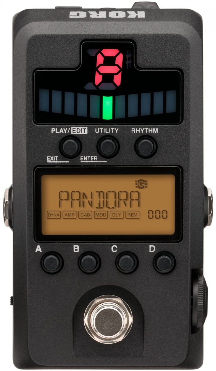 Korg Pandora Stomp PX-ST напольный гитарный мини процессор эффектов с тюнером