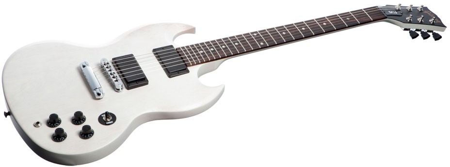 Gibson SGJ Rubbed White электрогитара с чехлом