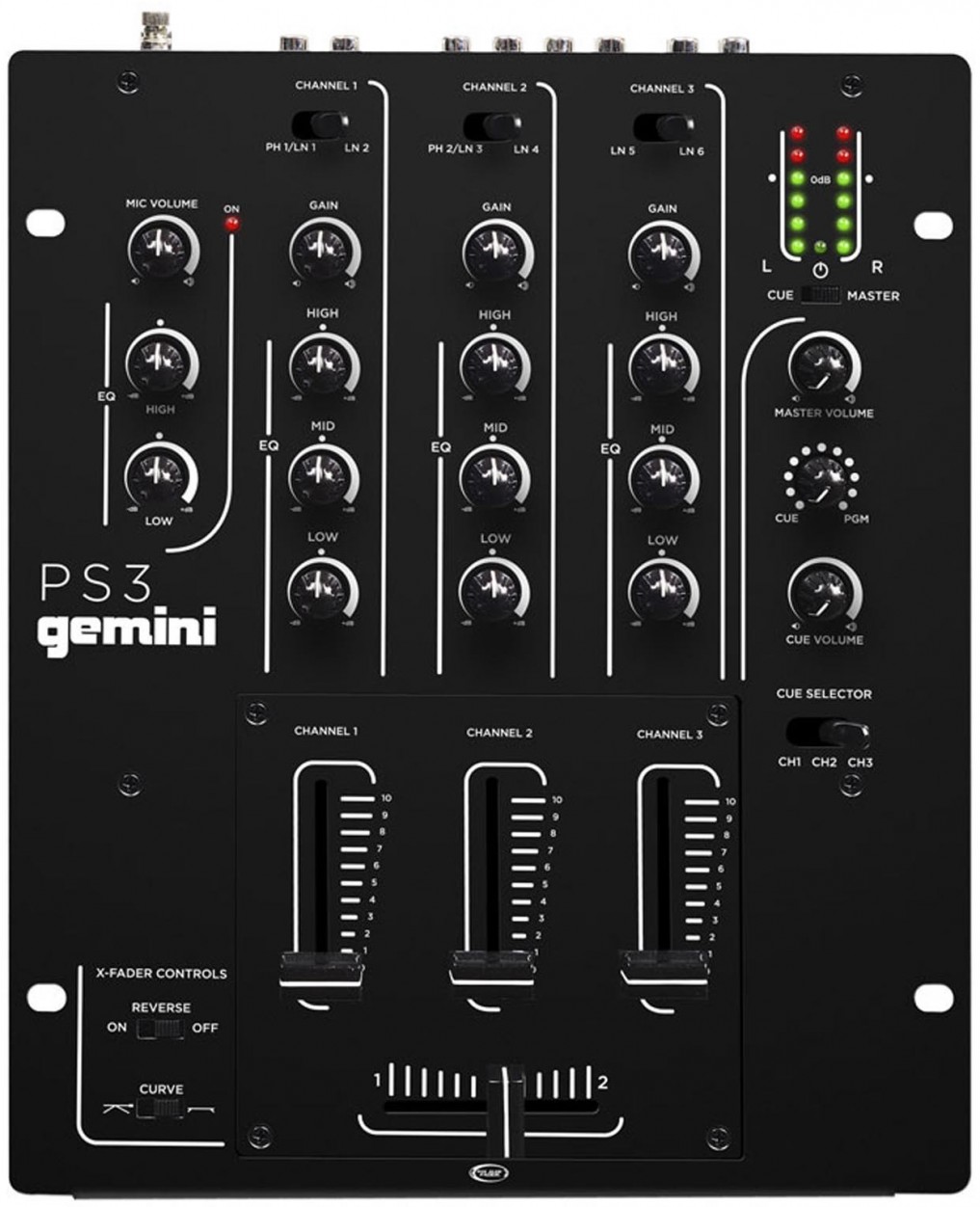 Gemini PS3 DJ-микшер, цвет черный