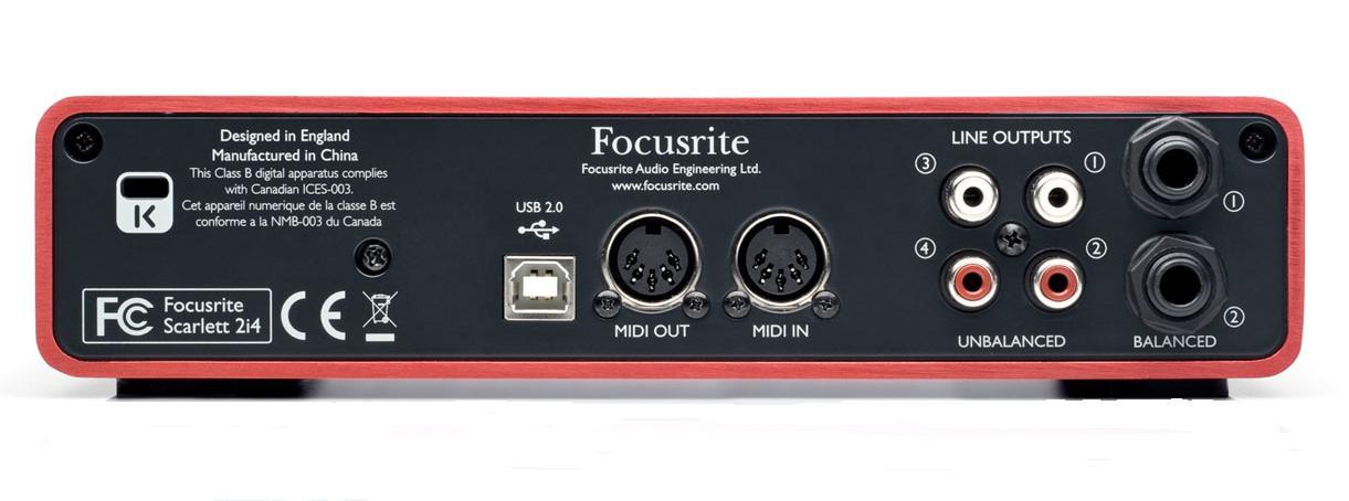 Focusrite Scarlett 2i4 USB интерфейс