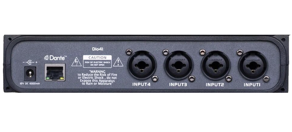 Elarcon ELC40XD интерфейс 4 вывода Dante - 4 аналоговых входа, Plug & Play
