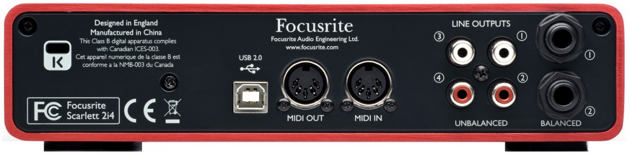 Focusrite Scarlett 2i4 2nd Gen USB аудио интерфейс, 2 входа/4 выхода