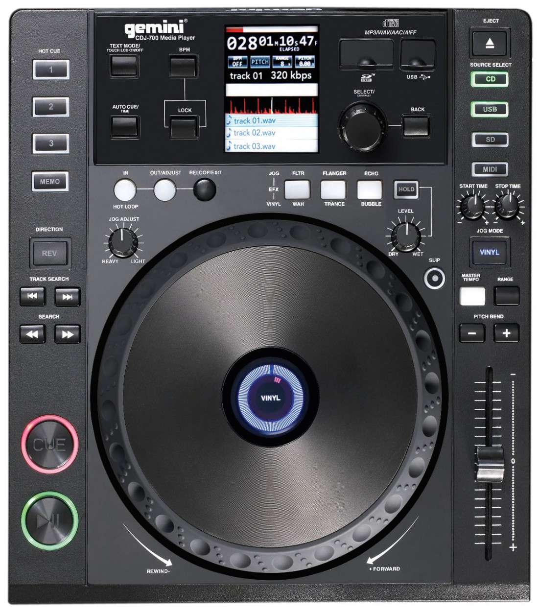 Gemini CDJ-700 DJ CD/USB/SD медиапроигрыватель