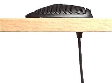 Shure MX392BE/C плоский поверхностный кардиоидный микрофон, черный, крепление провода сквозь стол