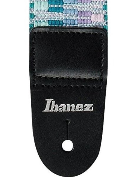 Ibanez GSB50-C5 плетеный гитарный ремень, цвет зелено-синий