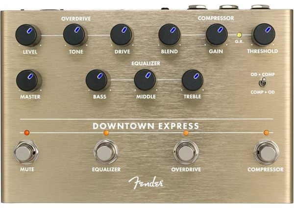 Fender Downtown Express Bass Multi Effect гитарная педаль, овердрайв/компрессор/эквалайзер