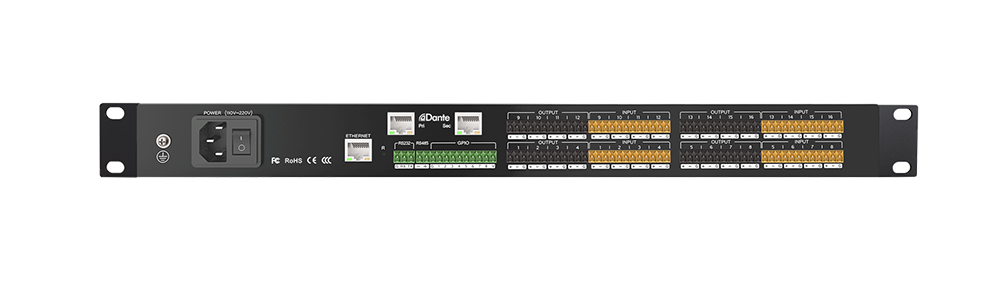 S-Track Tiger D1616N DSP  аудио матрица Dante, 16 входов/16 выходов