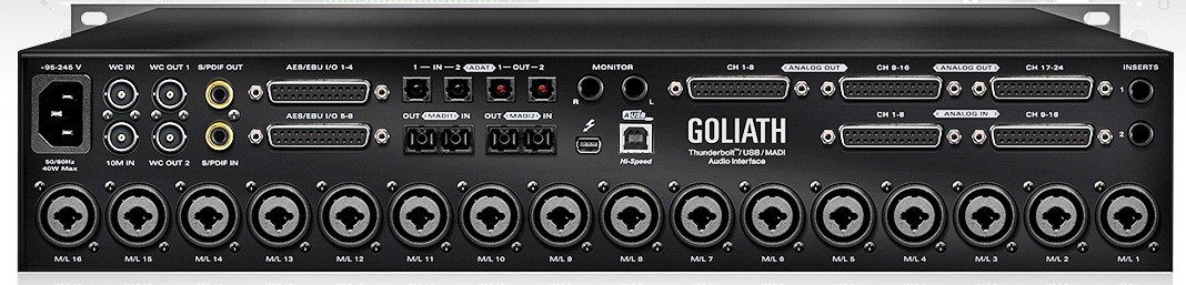 Antelope Goliath Thunderbolt USB И MADI аудио интерфейс с 16 микрофонными предусилителями