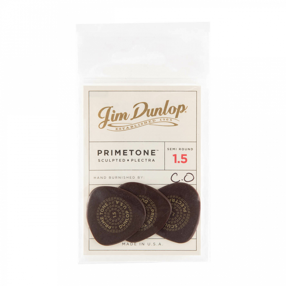 Dunlop Primetone Semi Round Smooth 515P150 3Pack  медиаторы, толщина 1.5 мм, 3 шт.