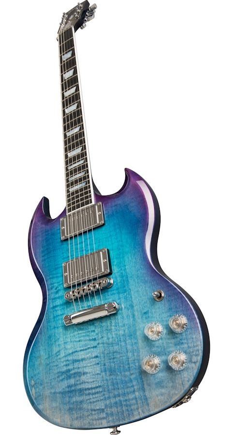 Gibson 2019 SG Modern Blueberry Fade электрогитара, цвет синий, в комплекте кейс