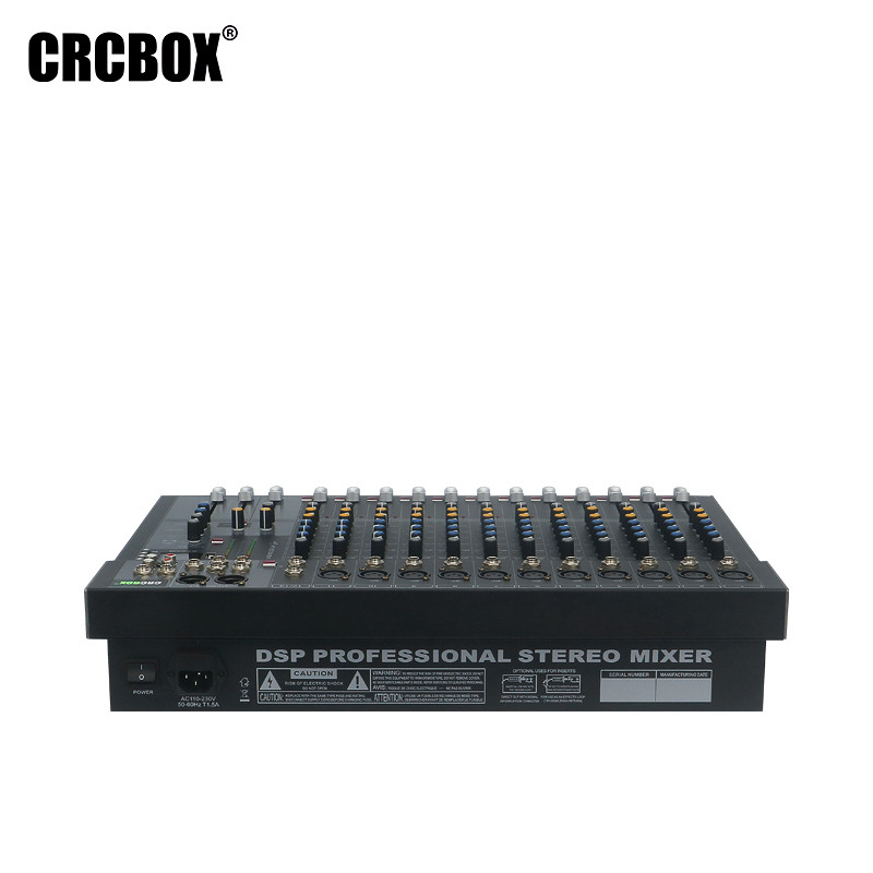 CRCBox MR-9120  аналоговый микшер, 12 входов, 3-полосный эквалайзер, Bluetooth