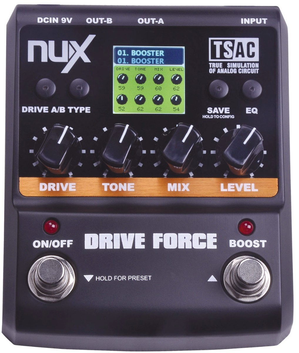 Nux Drive Force Педаль педаль overdrive и distortion эффектов для электрогитар