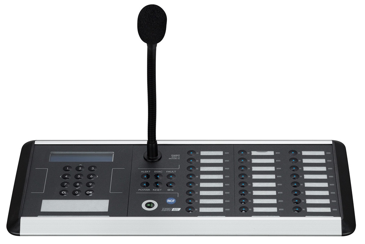 RCF BM 7624-D микрофонный пейджинговый пульт, 24 программируемых кнопки