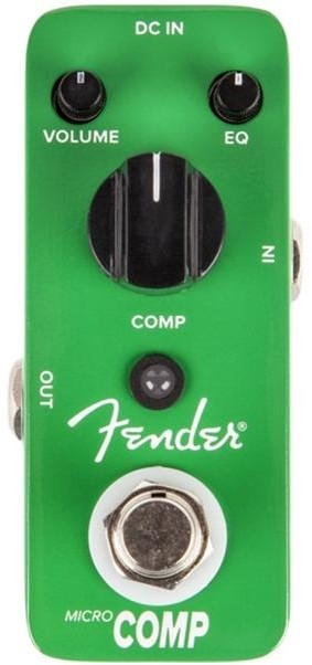 Fender Micro Compressor Green гитарная мини-педаль эффектов компрессор, цвет зеленый