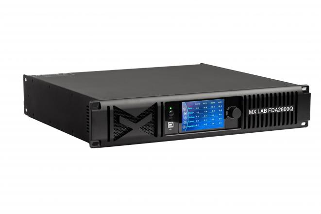 MX Lab FDA2800Q-Dante усилитель мощности с DSP и Dante, 2U, 2800 Вт