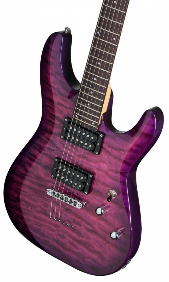 Schecter C-6 Plus EM гитара электрическая шестиструнная, цвет пурпурный