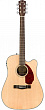 Fender CC-140SCE Concert Nat w/case электроакустическая гитара, цвет - натуральный, с кейсом