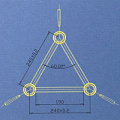 Involight TN050 - Ферма треугольная, прямая, 0.5 м, 290 мм, труба 50 мм