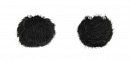 DPA Air1-Black-L меховая ветрозащита для миниатюрных микрофонов, большая, черная, 2шт