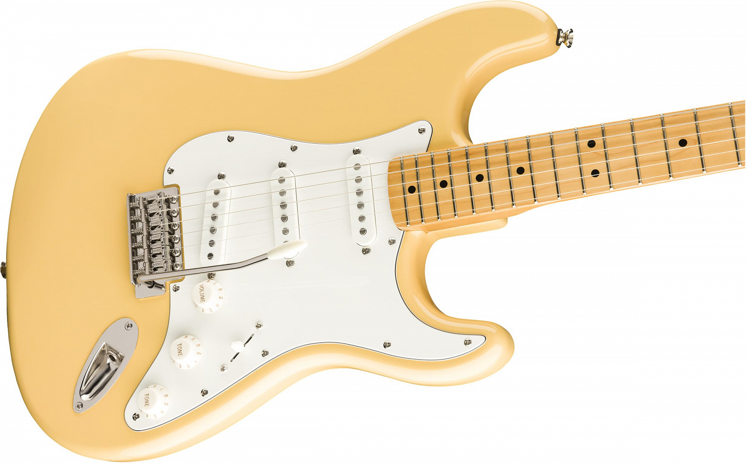 Fender Squier Classic Vibe '70s Stratocaster MN Vintage White  электрогитара, цвет желтый