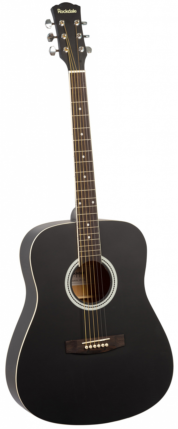 Rockdale Aurora 120-BK-S гитара дредноут с анкером, цвет черный