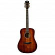 Rockdale Aurora D7 Koa ASB акустическая гитара дредноут, цвет санберст, глянцевое покрытие