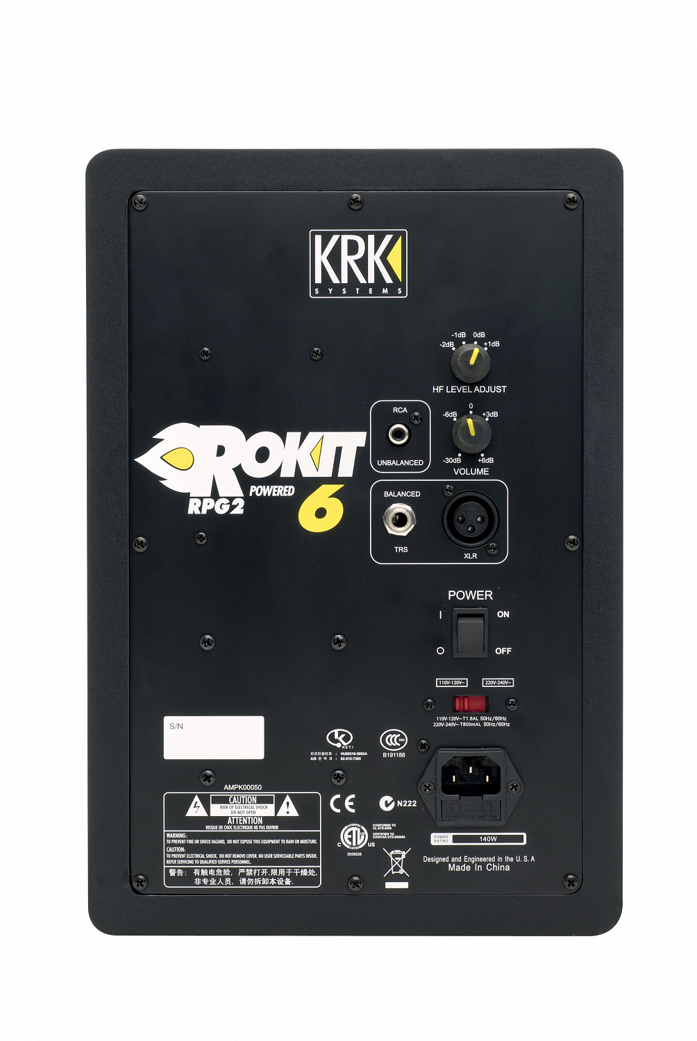 KRK RP6 G2 активный 2-полосный студийный монитор, 100 Вт, 6''