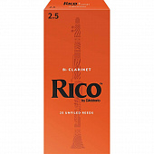Rico RCA2525  трости для кларнета Bb, RICO (2 1/2), 25шт. в пачке
