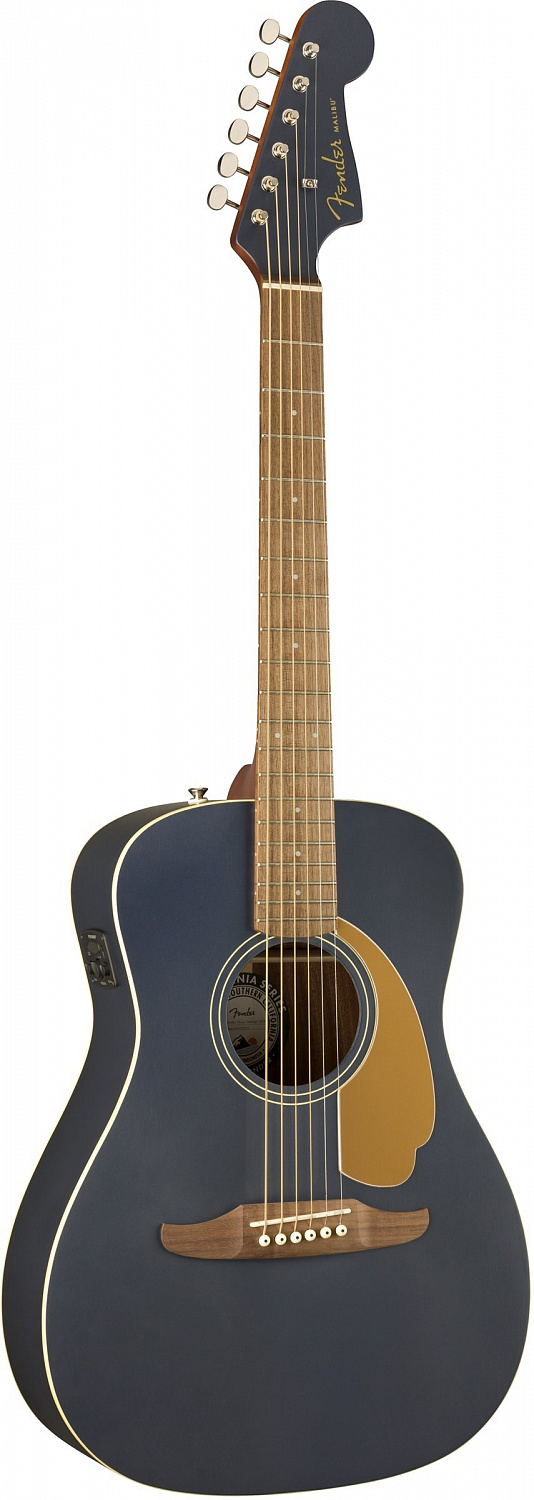 Fender Malibu Player Midnight Satin электроакустическая гитара, цвет темно-синий