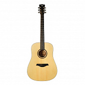 Rockdale Aurora D5 Gloss Nat акустическая гитара дредноут, цвет натуральный, глянцевое покрытие