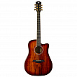 Rockdale Aurora D7 C Koa ASB акустическая гитара дредноут с вырезом, цвет санберст, глянцевое покрытие